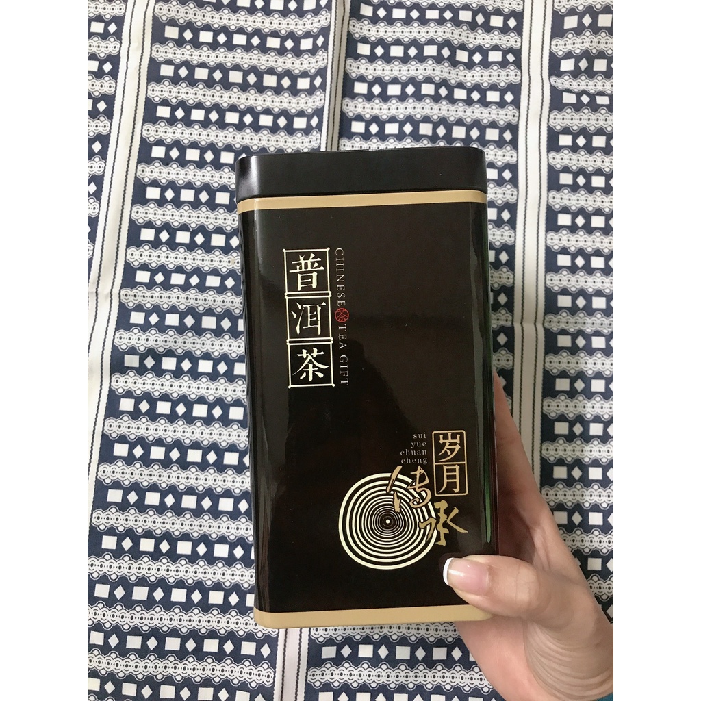 Trà Phổ Nhĩ chín hộp thiếc 100gram đặc biệt