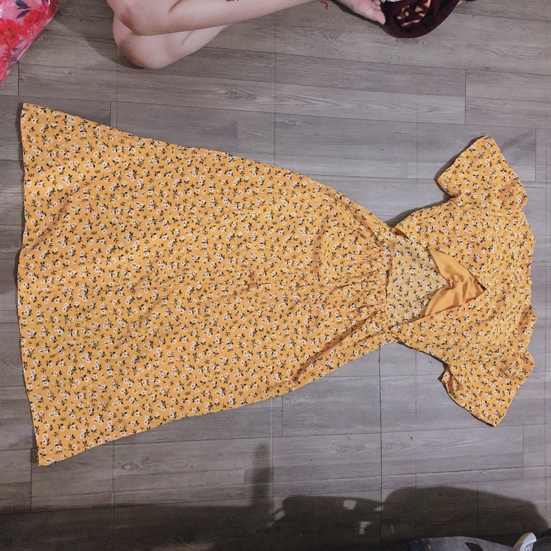 Đầm maxi lụa hở lưng kèm mút ngực đi biển🔥FREESHIP🔥 đầm hoa nhí du lịch xẻ tà tiểu thư