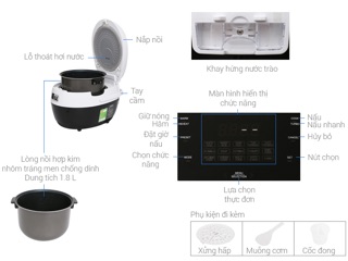 Nồi cơm điện tử Cuckoo 1.8 lít CR-1010F [Hàng Trưng Bày Giảm Giá 50%]