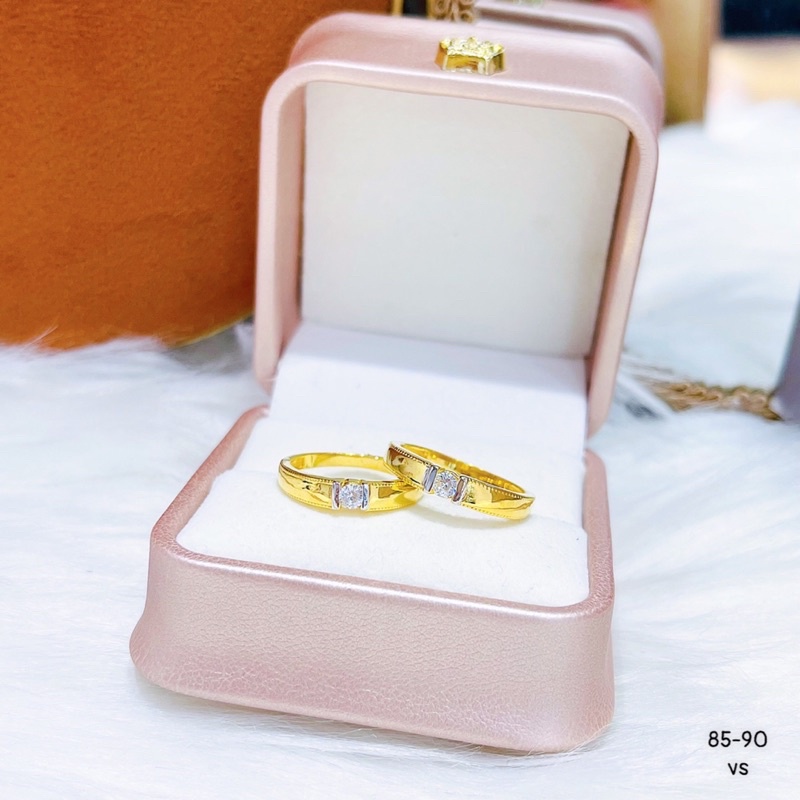 nhẫn đôi hàng đẹp (có giấy đảm bảo vàng)