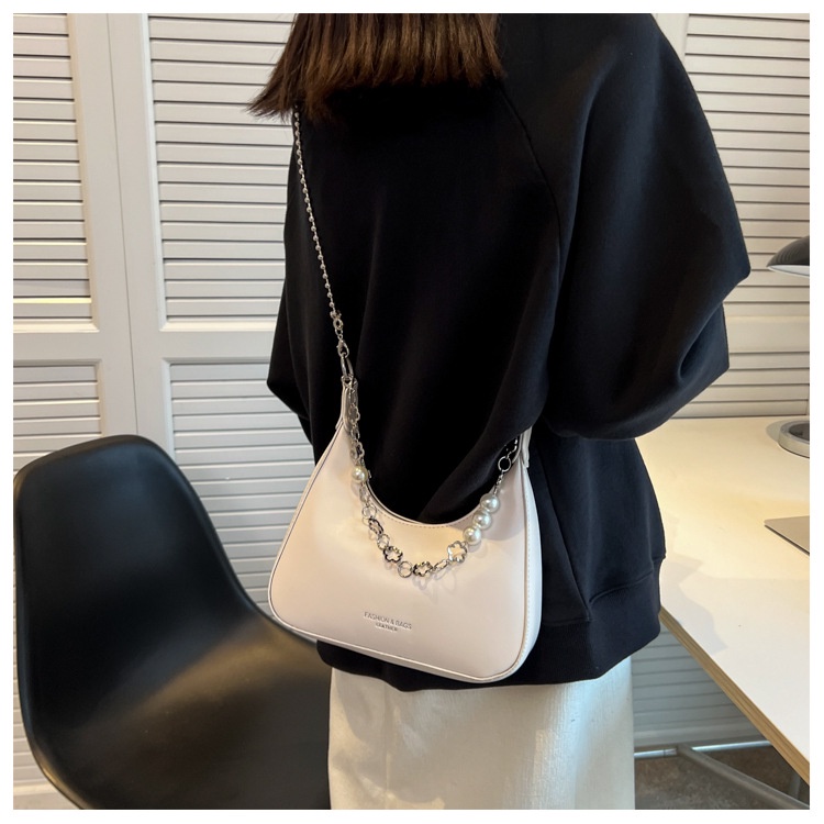 Túi Đeo JASMIN NOIR Chéo Da PU Hình Bán Nguyệt Xinh Xắn Cho Nữ