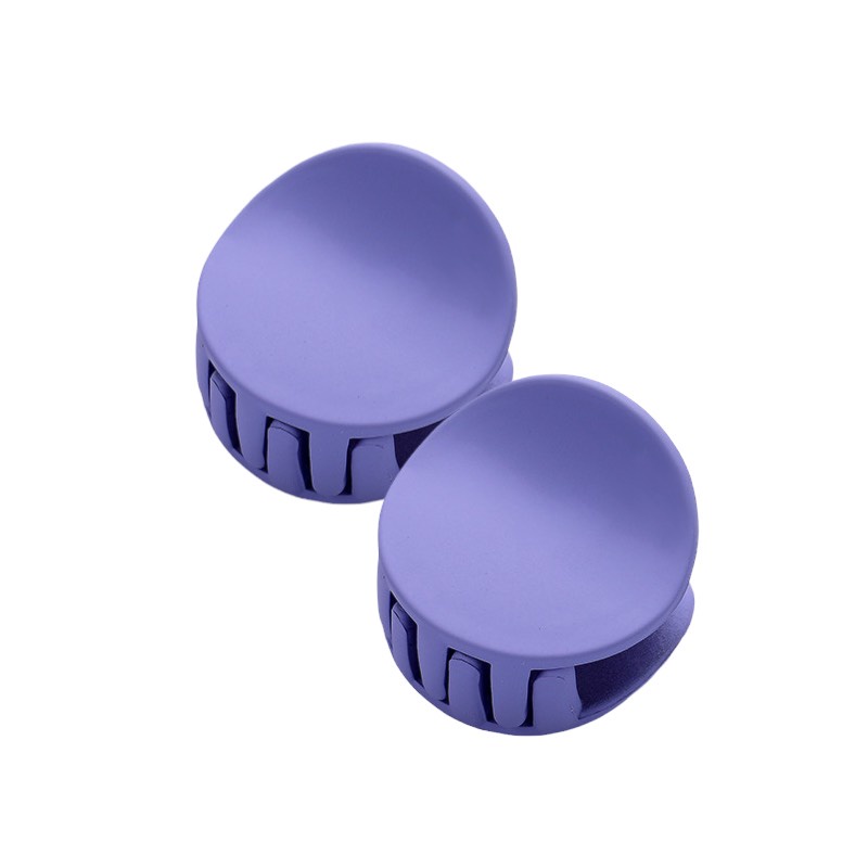 Set 2 Kẹp Tóc Màu Tím Mini Dễ Thương Phong Cách Hàn Quốc