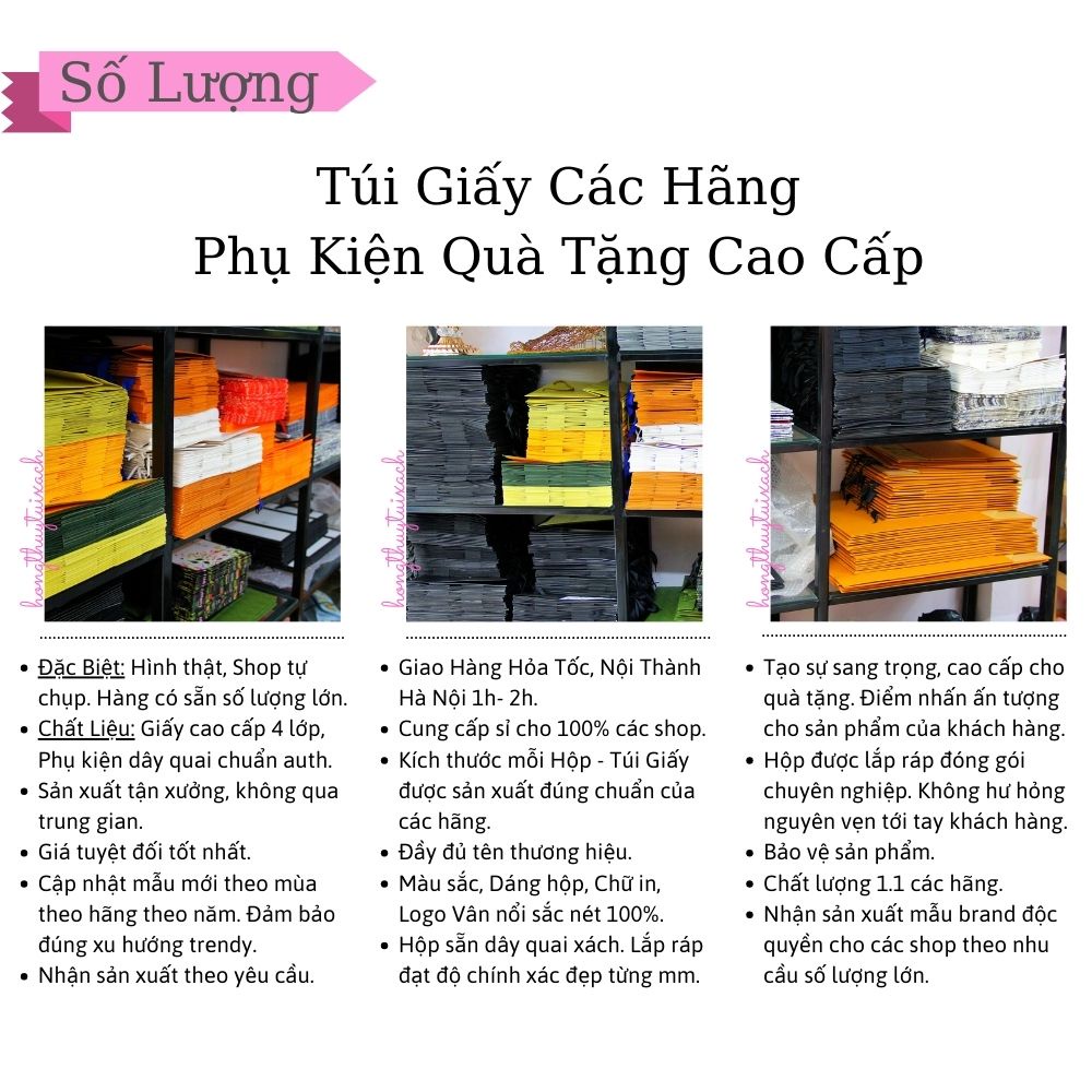 Túi Giấy Các Hãng Size 42 Đựng Quà Tặng Quần Áo Giày Sang Trọng