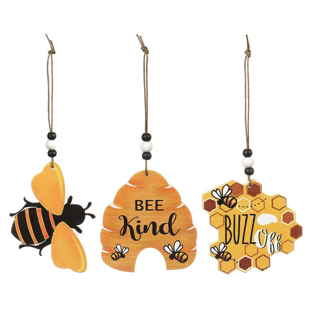 CONOPERY Phụ Kiện Trang Trí Nhà Cửa Hình Chú Ong Bằng Gỗ Độc Đáo