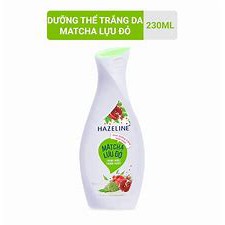 Sữa Dưỡng Thể Hazeline Dưỡng Trắng Da Matcha Lựu Đỏ (230ml)