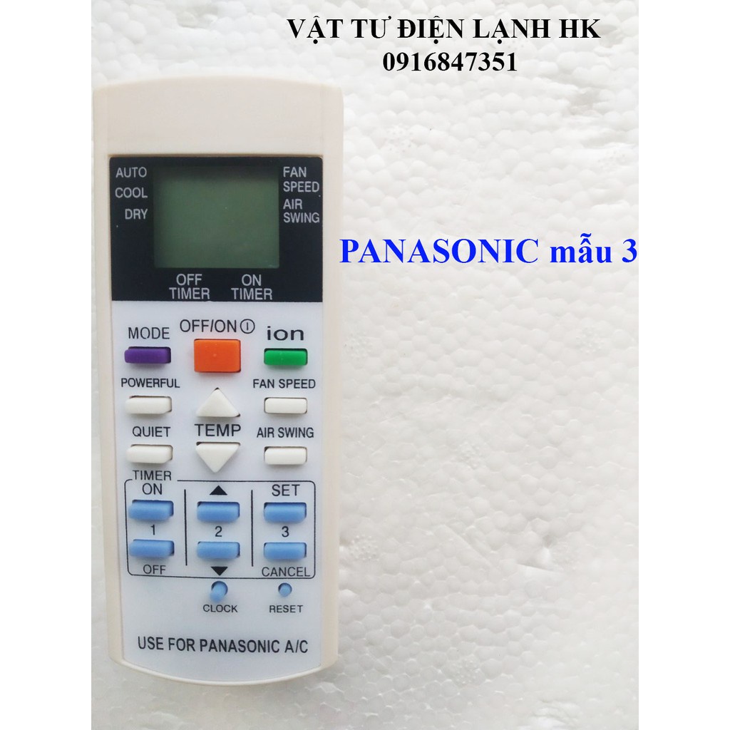 Điều khiển điều hòa các hãng mẫu như hình Samsung Panasonic National - Remote máy lạnh điều hoà SS Pana Nationa