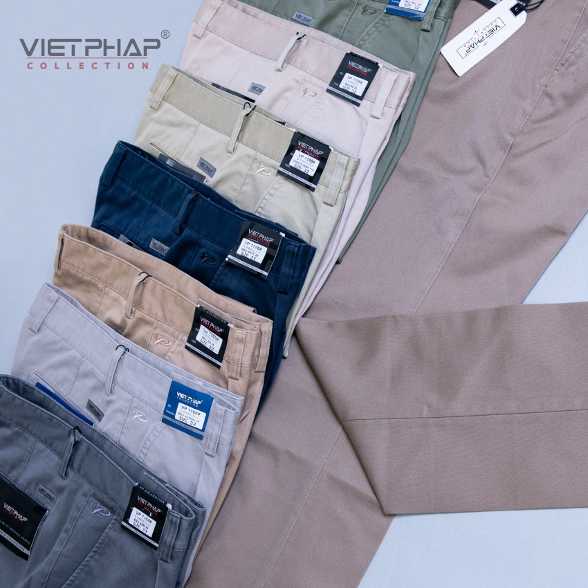 Quần Kaki Nam Có Ly VIỆT PHÁP / Chất liệu chống nhăn, độ bền màu cao 1108