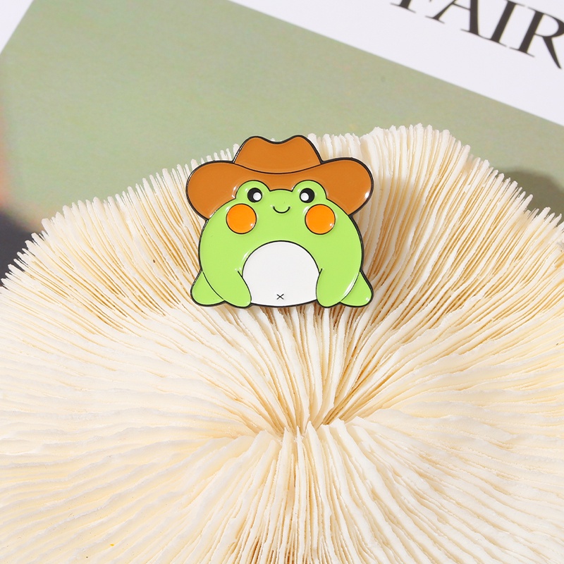 Huy Hiệu Cài Áo Kim Loại Hình Chú Ếch Sáu Con