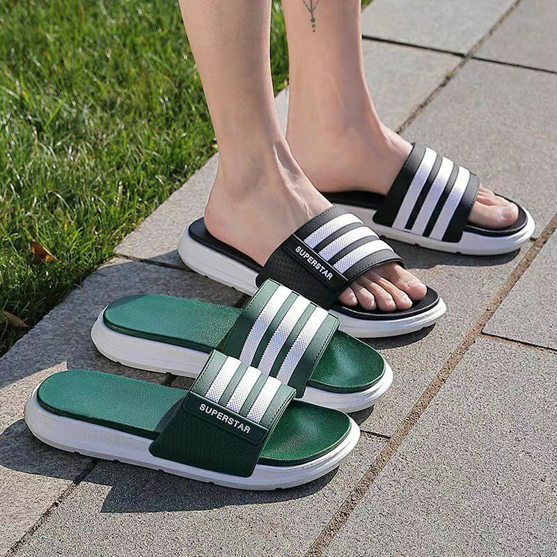 🔥HÀNG SIÊU CẤP🔥Dép nam nữ, Dép quai ngang nam nữ unisex họa tiết 3 sọc, đế nhựa dẻo siêu êm chân