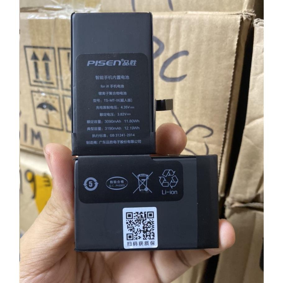 Pin PISEN ip Dung Lượng SIÊU CAO - SIÊU TRÂU cho ip 6G/6P/6S/6SP/7G/7P/8G/8P/X Tặng 9D