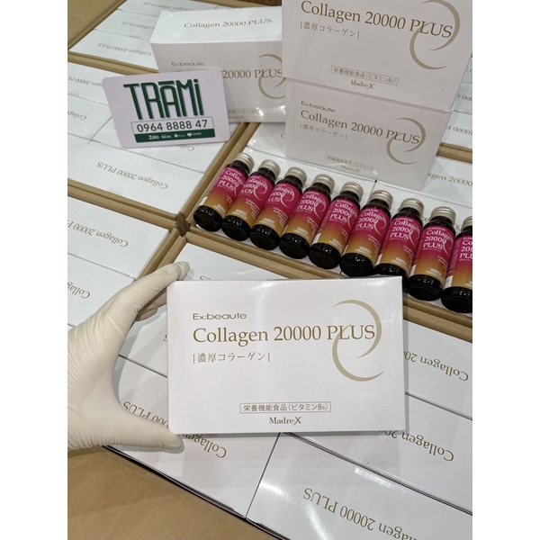 [CHÍNH HÃNG] Nước Uống Làm Đẹp Da Collagen 20000mg Plus Madre:X Hộp 10 Lọ Nhật Bản.