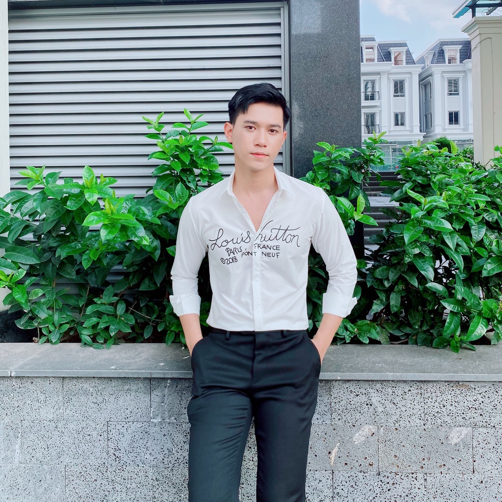 Aó sơ mi nam họa tiết hàng cao cấp, sơ mi trắng không nhăn mềm mịn mát thấm mồ hôi loại 1 thương hiệu ADAMSTORE_99