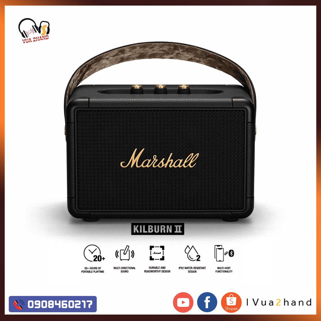 [Mã SKAMSALE8 giảm 10% đơn 200K] Loa bluetooth Marshall Kilburn ii mới - Chính hãng