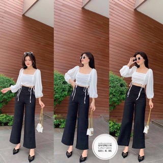 Bigsize Quần suông lưng cao Q03