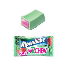 Kẹo mềm Alpenliebe 2 Chew Hương Dâu & Dưa Hấu Gói 65 viên