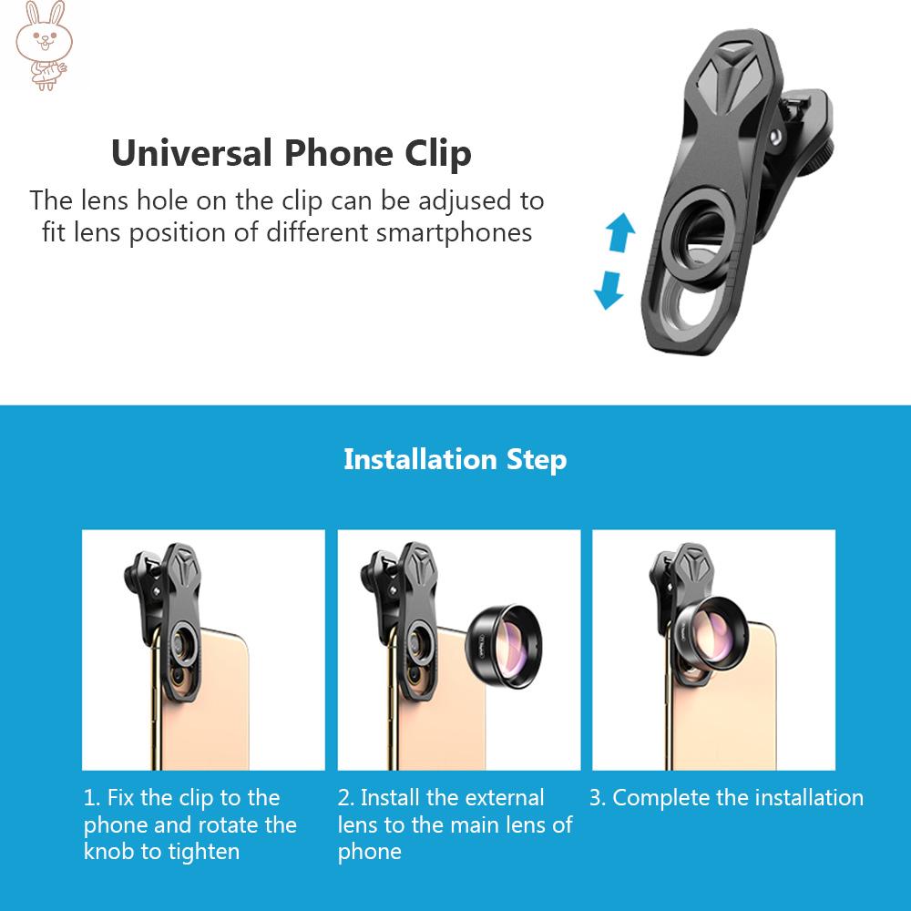 Only♥APEXEL APL-HD5T Multi-layer Phone Telephoto Lens 2X Zoom for Dual Lens / Single Lens Smartphone for  X/Xs/8P     Cellphones