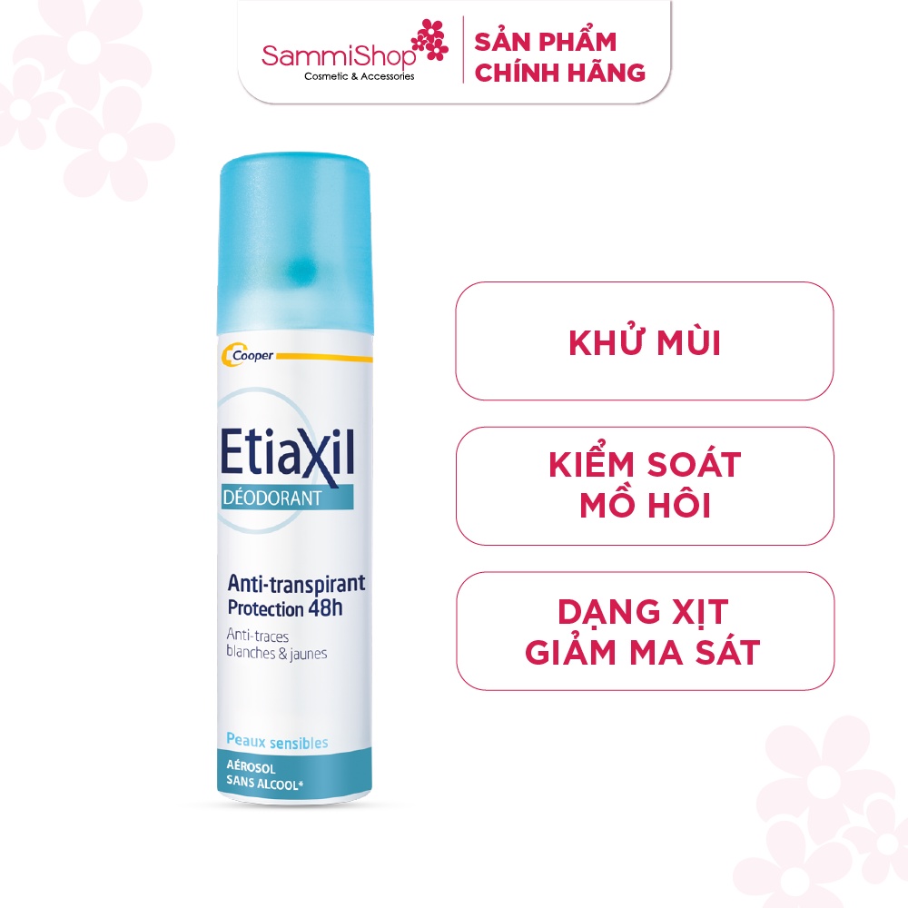 Xịt khử mùi Etiaxil Deodorant anti-transpirant 48h Peaux Sensibles