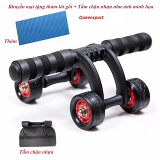 Con lăn tập cơ bụng 4 bánh ,3 bánh cao cấp tặng thảm _QS