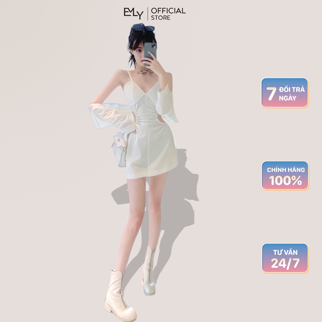 Đầm nữ dáng ôm hai dây midi Emilyshop