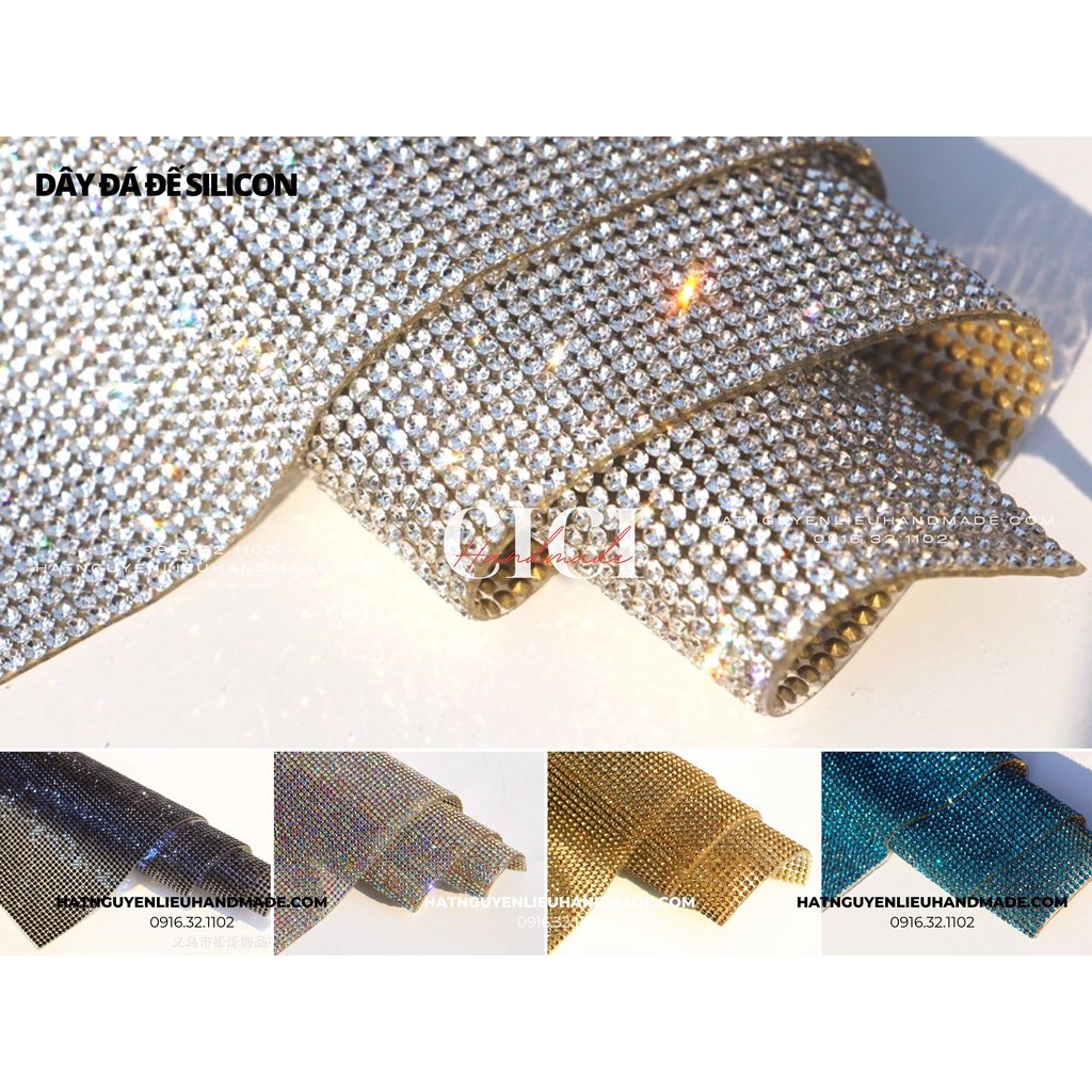 Tấm đá đế silicone 40*60cm (bóc dán) Cici Handmade chuyên hạt đá hạt pha lê hạt cườm hạt trang sức tự làm DIY