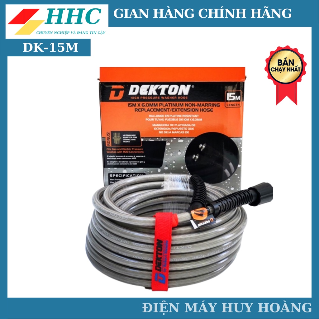 Dây xịt rửa xe, dây xịt cao cấp bọc dù DEKTON 15m và 20m