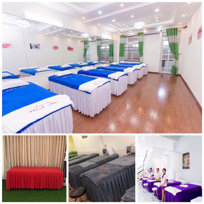Ga phủ giường spa, mi, phun xăm thẩm mỹ vải thun
