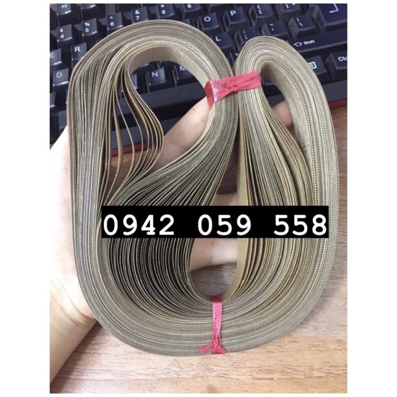 Dây nhiệt máy hàn miệng túi liên tục, dây curoa máy ép bao liên tục, dây vải máy hàn mép túi FR900,SF150,FRM980,FRD1000