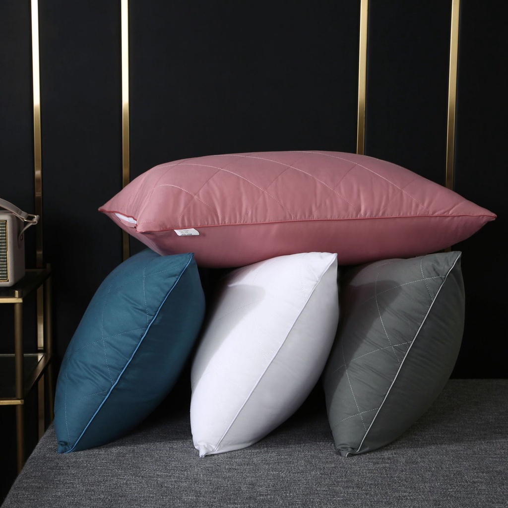 Gối nằm MENGNI vải nhung cotton hỗ trợ cột sống cổ tốt tiện lợi