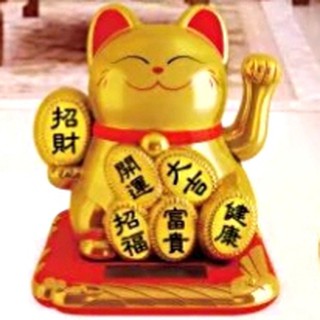 MÈO THẦN TÀI, MÈO MAY MẮN MANEKI NEKO VẪY TAY 23013,23014 CAO 7CM,10CM