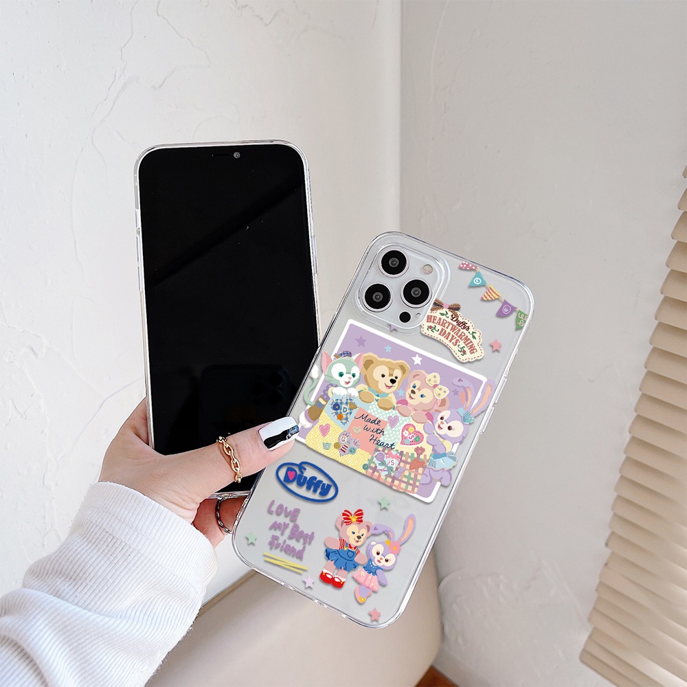 DISNEY Ốp Điện Thoại Tpu Dẻo Hình Gấu Duffy Cho iPhone 11 12 13 pro max XS X XR XSMax 7 8 6 6s plus 5 4 SE 2020