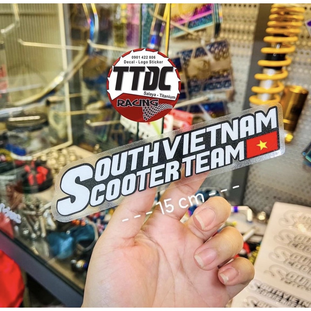 Tem Decal Logo Sticker SouthVietNam Phản Quang tem nổi trên mọi nền xe ✌