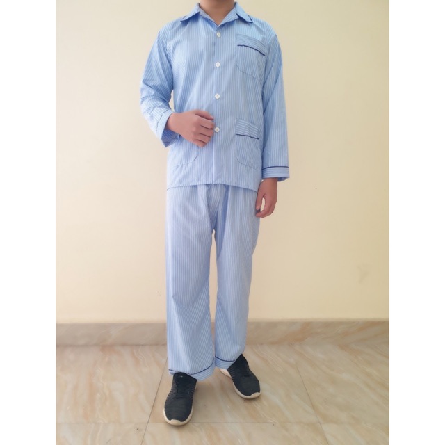 Bộ Mặc Nhà Đồ Ngủ Nam Trung Niên Loại Đẹp Pijama Cho Bố, Người Già, Người Lớn Tuổi, Ông Già