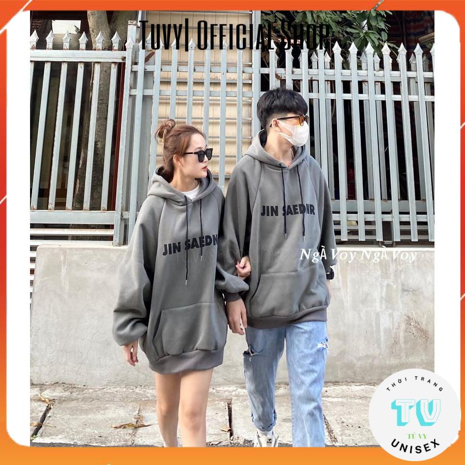 Hoodie Nam Nữ TUVYSHOP ÁO HOODIE CHỮ JIN CHẤT VÀ FORM SIÊU ĐẸP Nỉ Có Mũ 2 lớp Unisex Form Rộng Dày Ấm Tay Dài Nhiều Màu