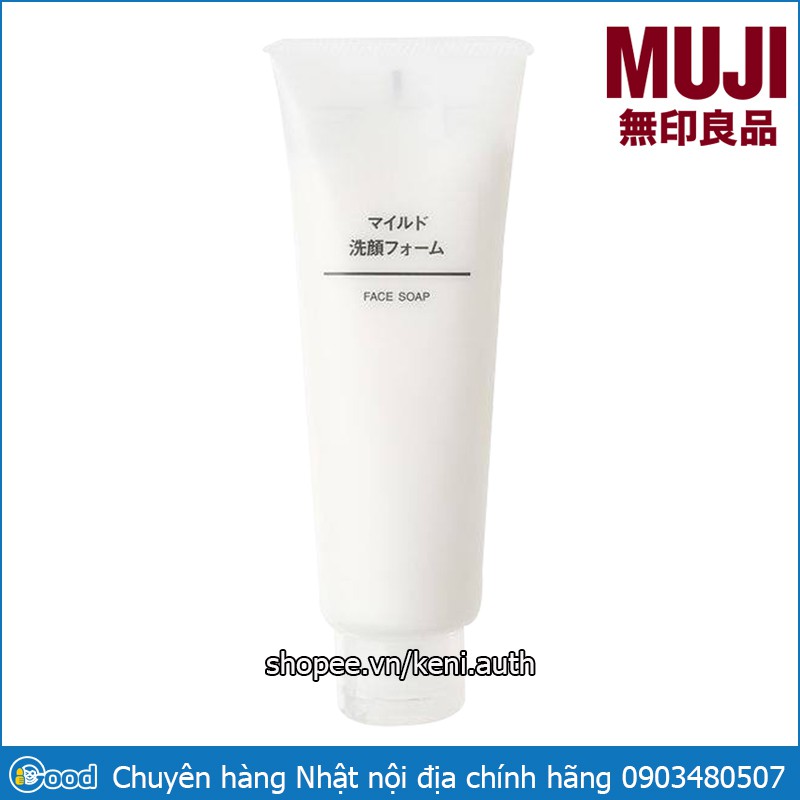 [Giá tốt]  Sữa rửa mặt Muji Face Soap (dòng dịu nhẹ) Nhật Bản 120g