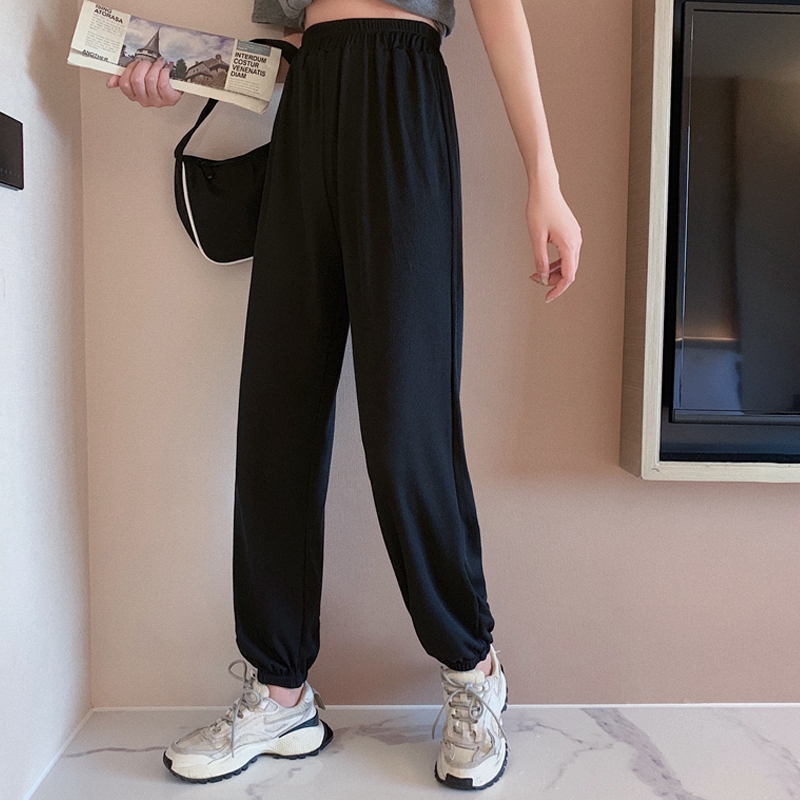 SUXI Quần Dài Lưng Cao Ôm Dáng Thời Trang Mùa Hè Hàn Quốc