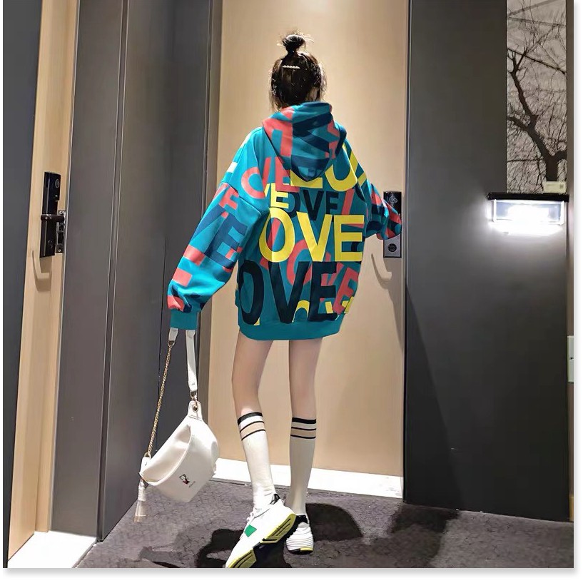 ÁO HOODIE NỮ 3D PHỐI CHỮ LOVE CỰC CHẤT HÀNG CAO CẤP