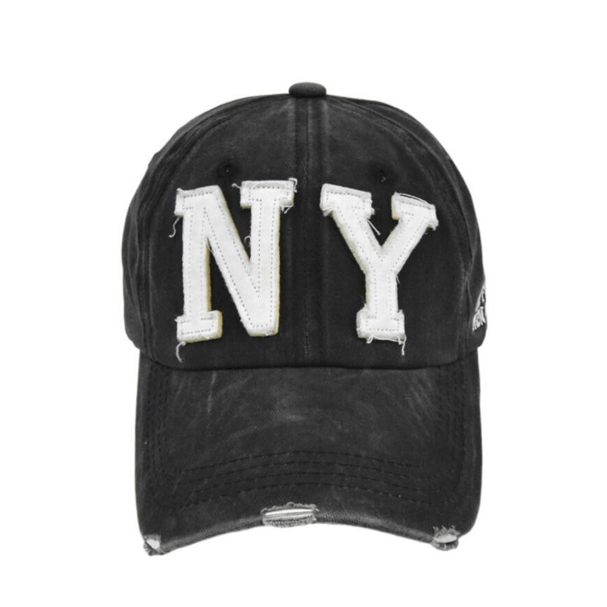 Mũ Lưỡi Trai NY Vải Cotton Kiểu Vintage Thể Thao Cá Tính Cho Nam Và Nữ