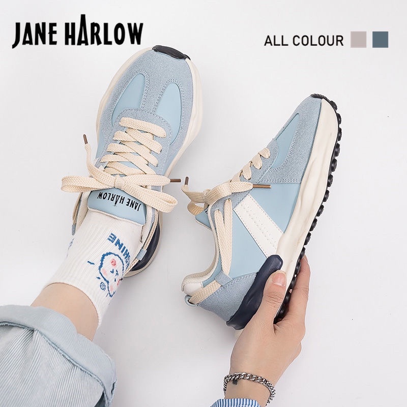 Giày JANE HARLOW Thể Thao Nữ Cổ Thấp Đế Răng Form Ôm Chân
