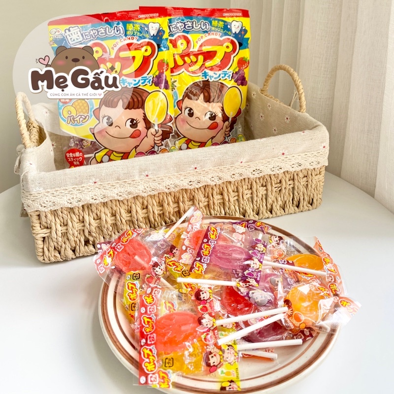 Kẹo Mút Trái Cây Không Sâu Răng Pop Candy | Kẹo Mút Nhật Bản 21 Cây
