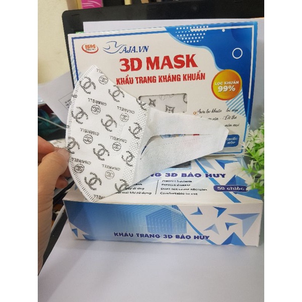 [Mã COSDAY giảm 8% đơn 150K] Hộp 50 chiếc khẩu trang 3D mask họa tiết chữ X