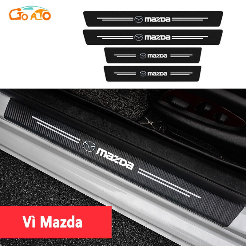 GTIOATO 4 Chiếc Sợi Carbon Dán Cửa ô Tô Miếng Dán Xe DáN ChốNg XưỚC Ô Tô Bảo Vệ Cửa ô Tô Phụ KiệN Ô Tô Cho Mazda 3 2 6 CX5 CX30 CX8 CX3 BT50