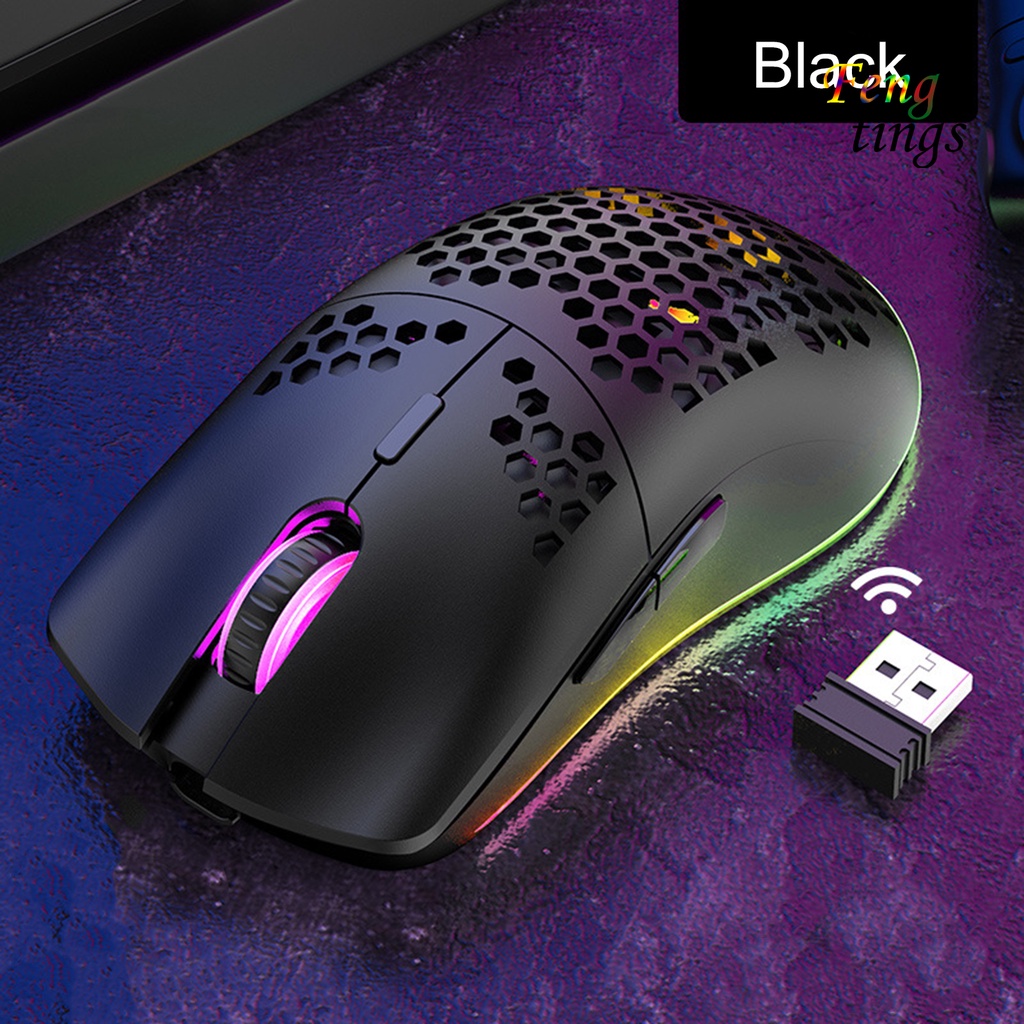 Chuột không dây XYH80 2.4G thiết kế 7 nút bấm họa tiết tổ ong