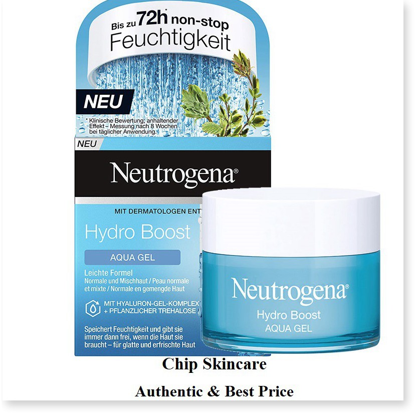 Gel Dưỡng Ẩm Neutrogena Hydro Boost Gel Cream Và Neutrogena Aqua Gel / Water Gel Chip Skincare