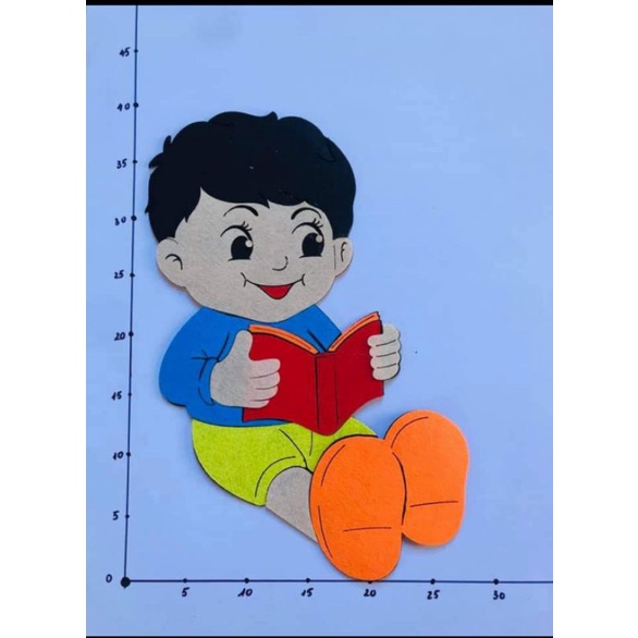 Hình rời bé trai đọc sách