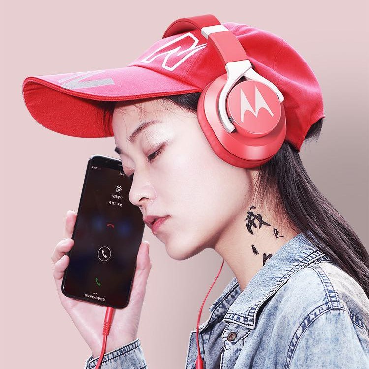 Tai nghe chụp tai có dây Motorola Pulse Bass 200-Chống ồn-Micro trên dây-Jack cắm 3.5mm