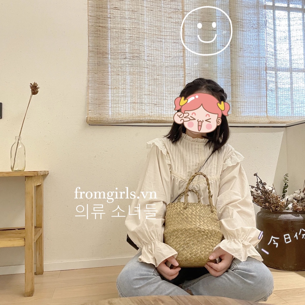 Áo sơ mi tay phồng, áo babydoll cánh tiên dài tay phong cách tiểu thư mềm mại thoáng mát