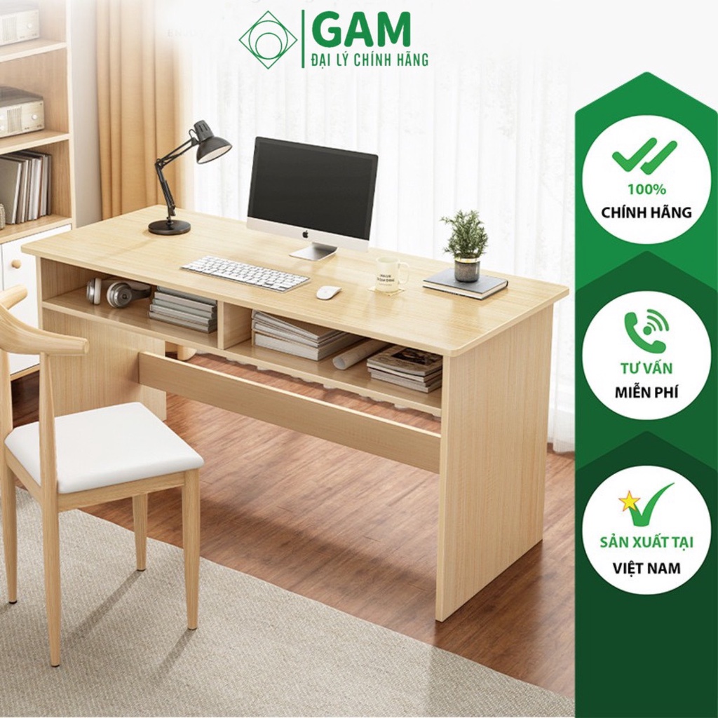 Bàn làm việc văn phòng bàn máy tính gỗ 2 ngăn - GP179