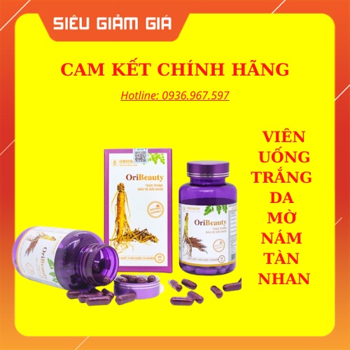Oriskin Oribeauty 45 Viên ❤️[ CHÍNH HÃNG ] ❤️ Viên Uống Trắng Da Mờ Nám Và Tàn Nhang
