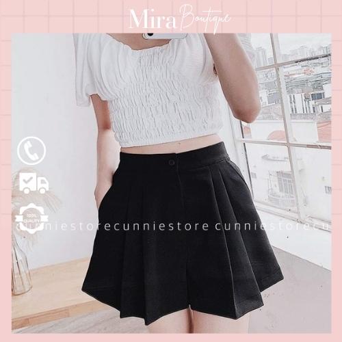 Quần short nữ cạp cao chun sau M1014 [Hình thật]