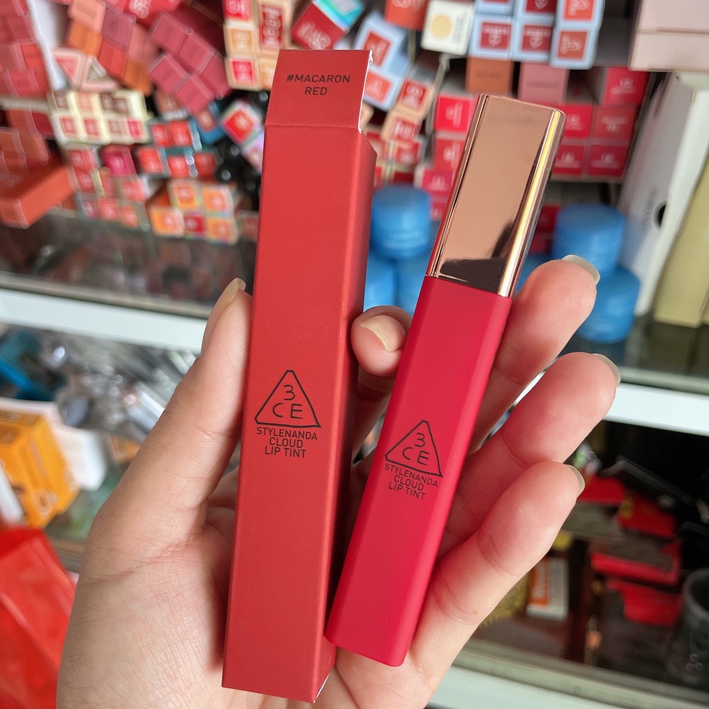 Son 3CE Cloud Lip Tint _Macaron red_Đỏ tươi